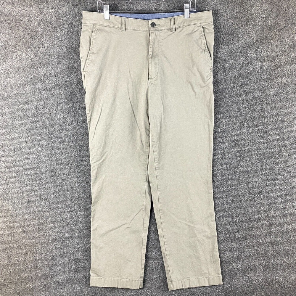 LL Bean Pants Men's 36x32 Chino Gray Classic Fit Cotton Blend‎ Casual